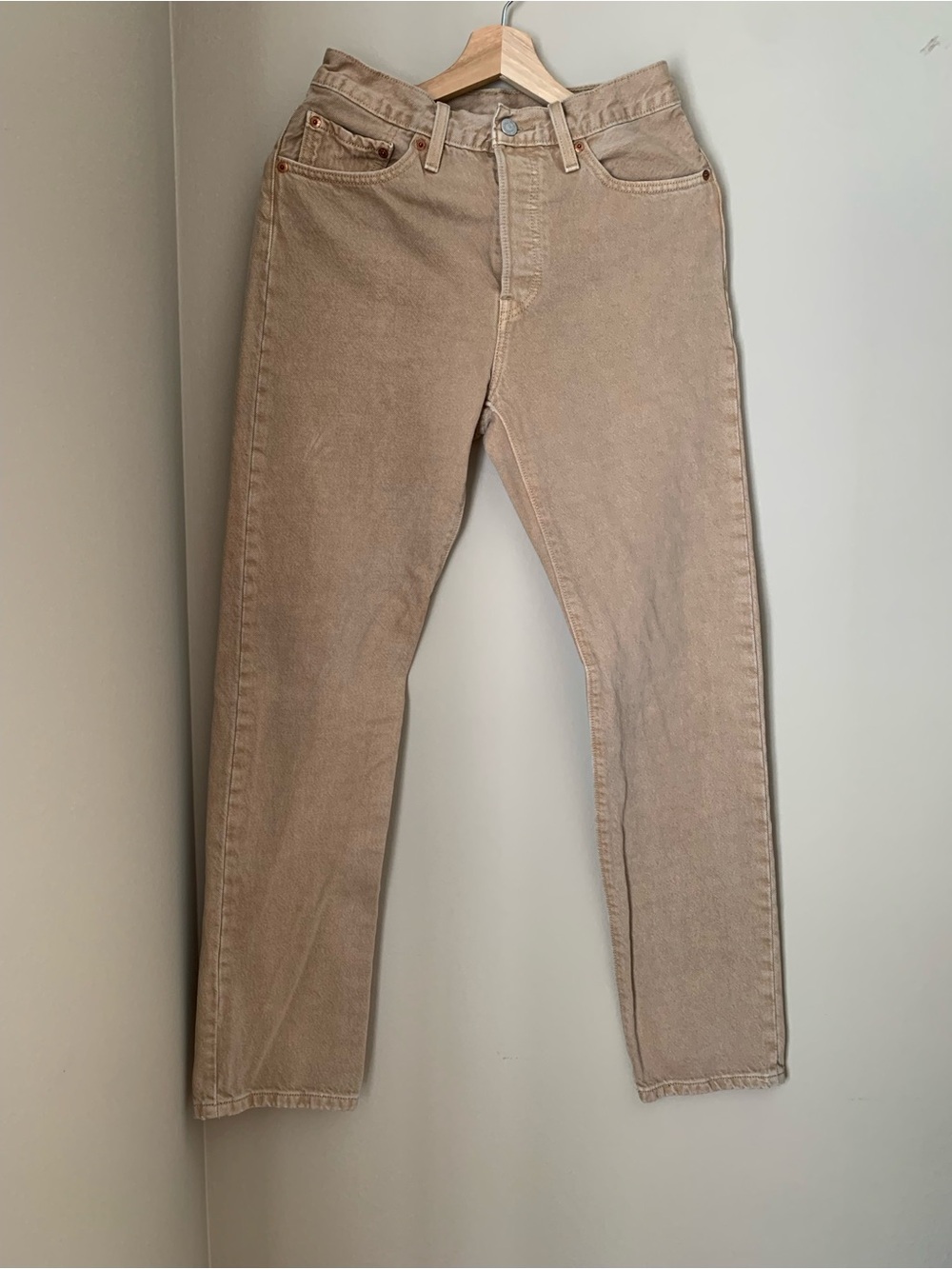 Women’s  Tan Straight-Leg Jeans